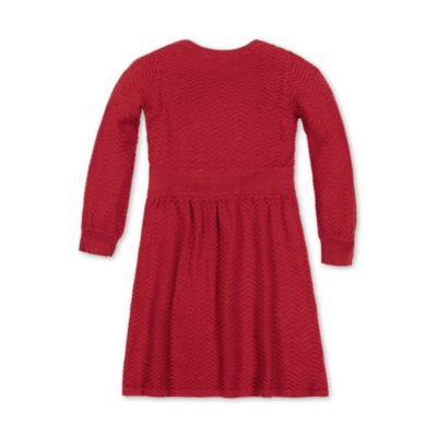 Baby Girls Organic Long Sleeve Balloon Sleeve Sweater Dress