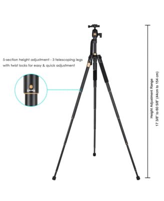 60" Professional DSLR Camera Tripod Monopod w/ Ball Head Pocket Travel Aluminum 60"