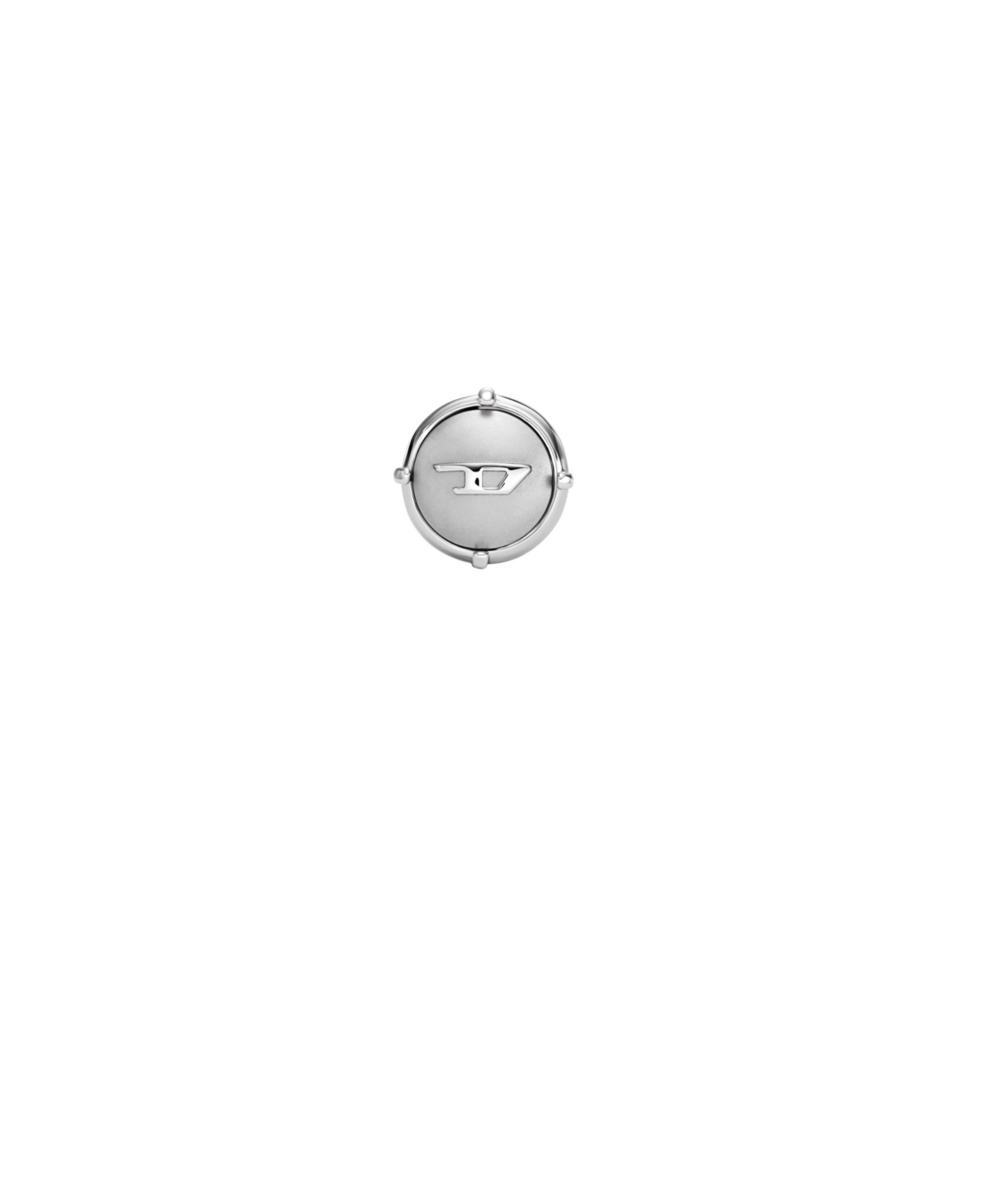 Men's Stainless Steel Stud Earring - Silver