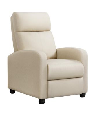 Modern Adjustable Single Fabric Recliner Sofa with Pocket Springs Living Room Bedroom Home Theater