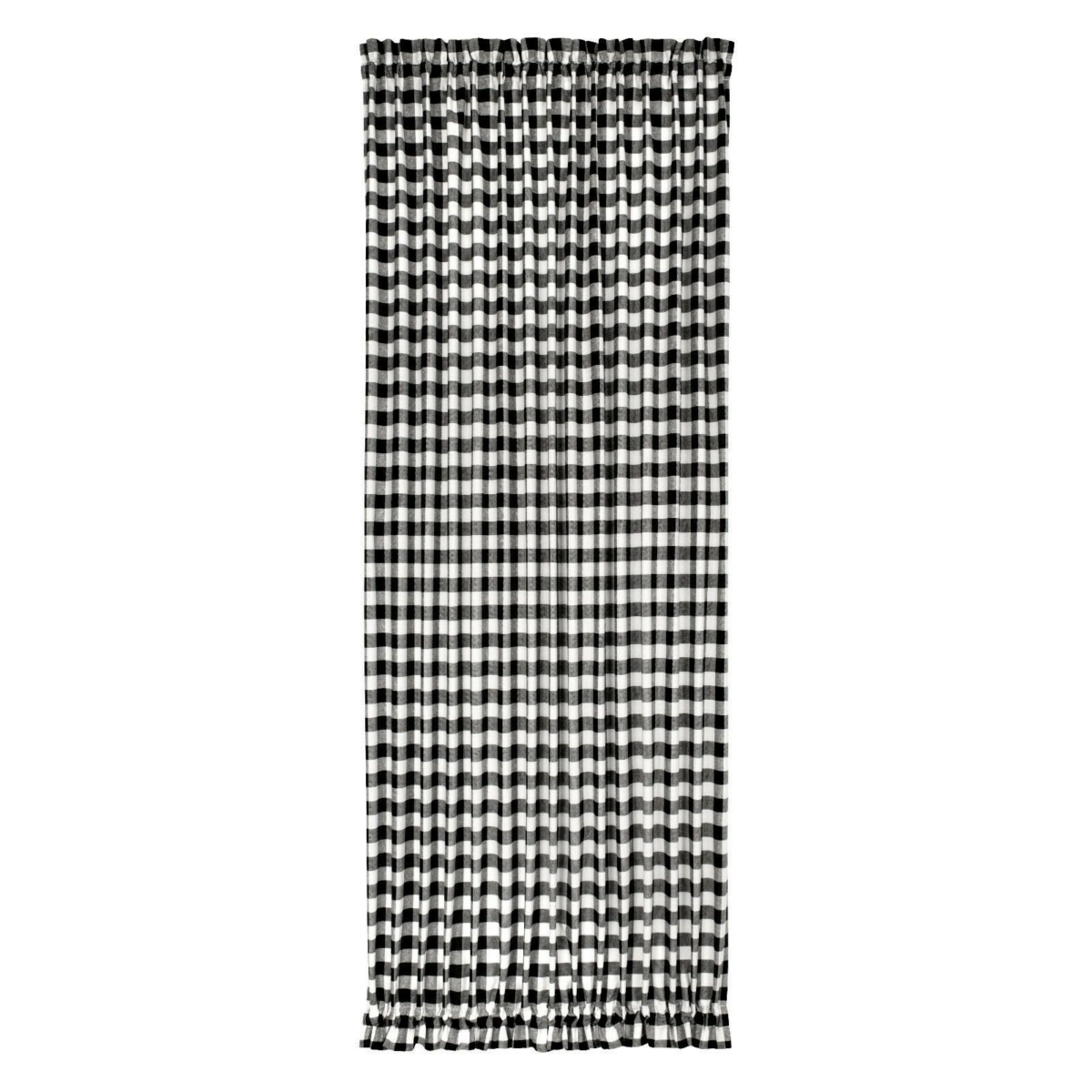 Kate Aurora Plaid Country Farmhouse French Door Curtain Panel With Matching Tieback