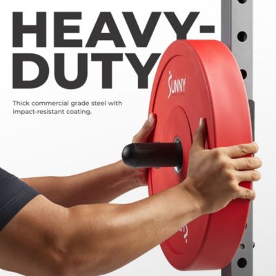 Adjustable Weight Plate Storage Rack Attachment Accessory– Fits 1” and 2” Inch Olympic Style Weight Plates