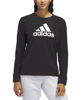 adidas - Women's Classic Logo Long-Sleeve Cotton T-Shirt