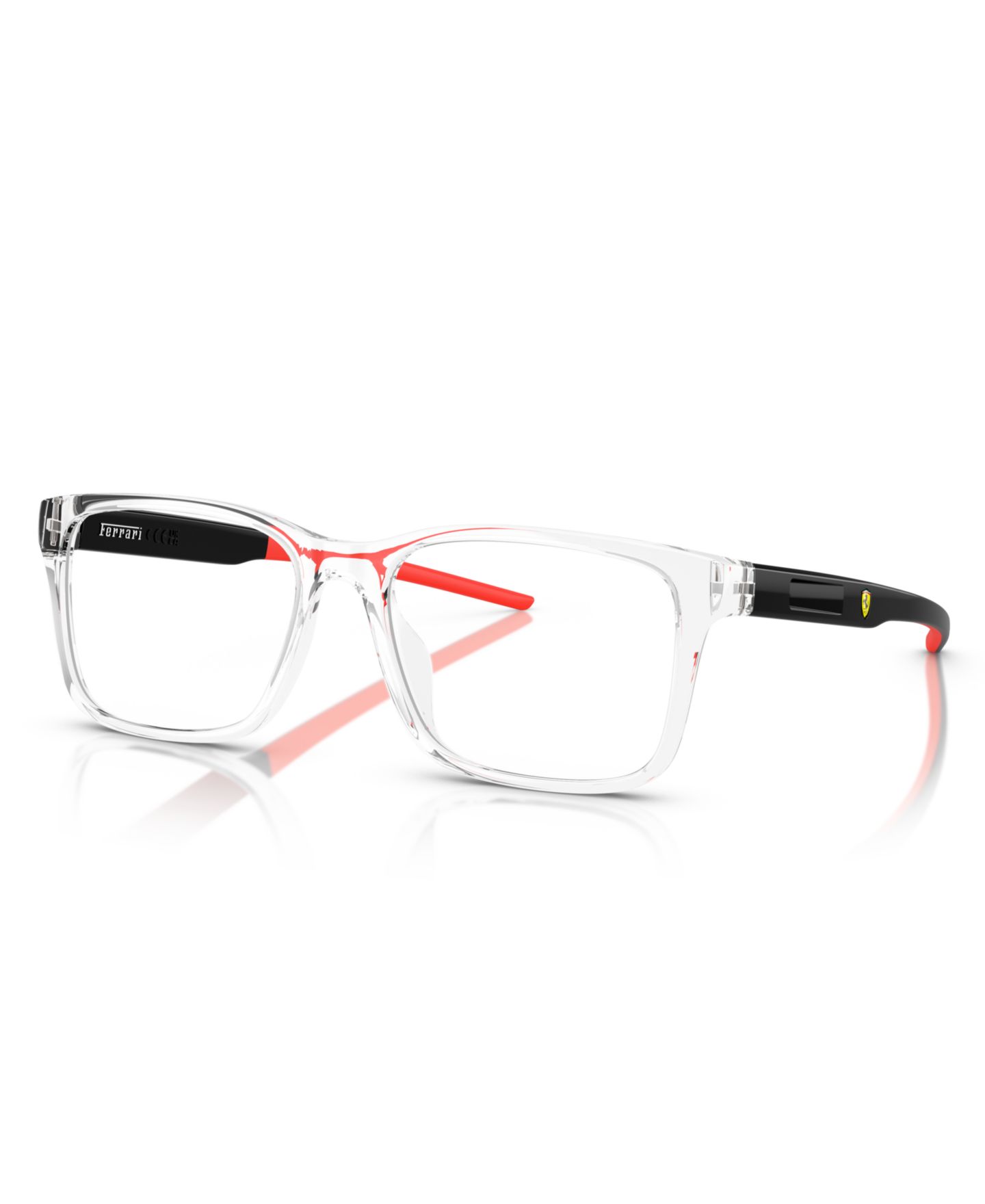 Мужские очки Scuderia Ferrari Man Square Plastic FZ8010U Eyeglasses, цвет: Прозрачный — фото 1