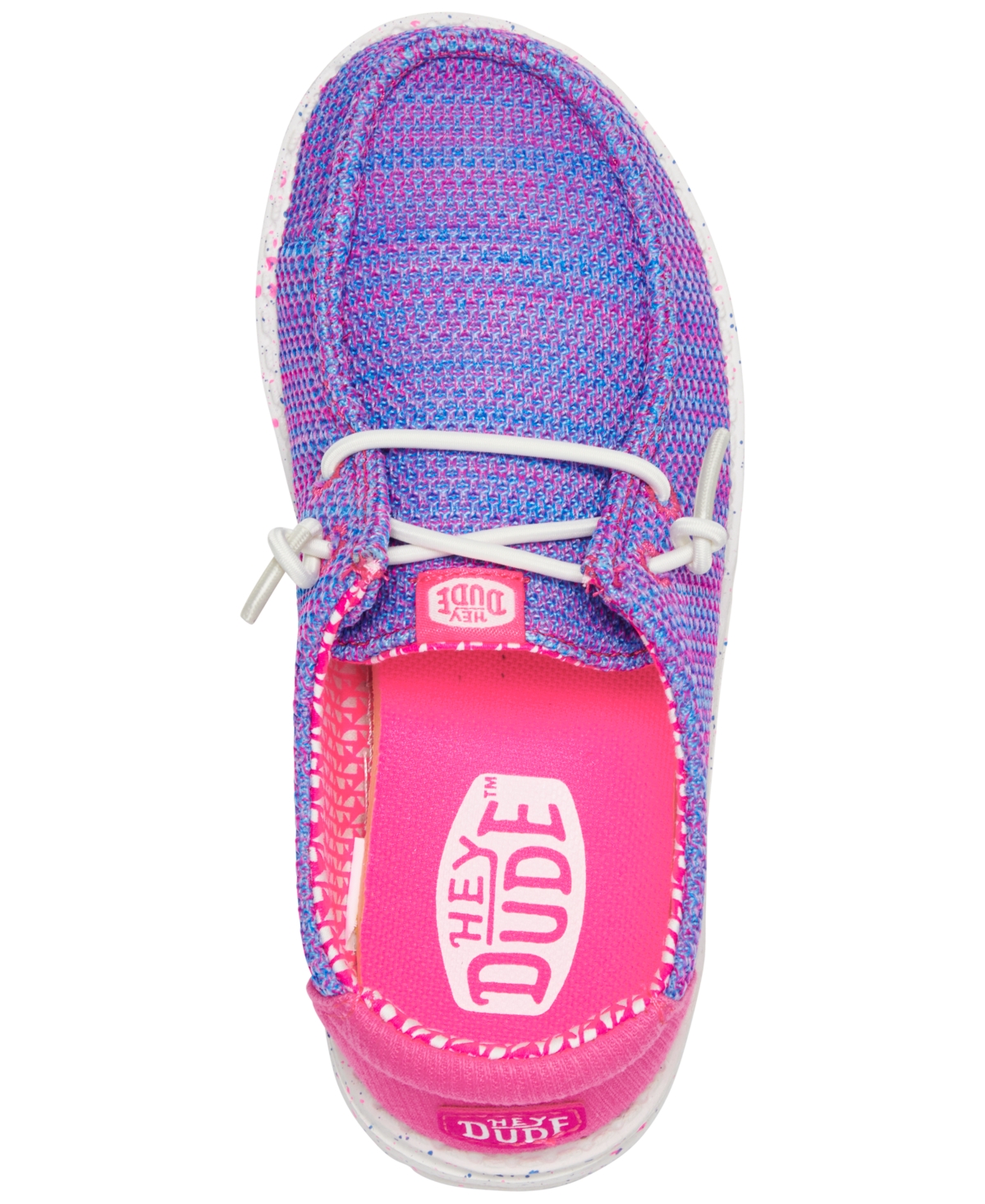 Hey Dude Toddler Girls Wendy Stretch Mesh Casual Moccasin Sneakers From Finish Line In Purple,pink