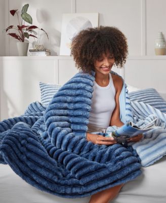 Avril Fluffy Ribbed Plush 3-Pc. Comforter Set, Full/Queen