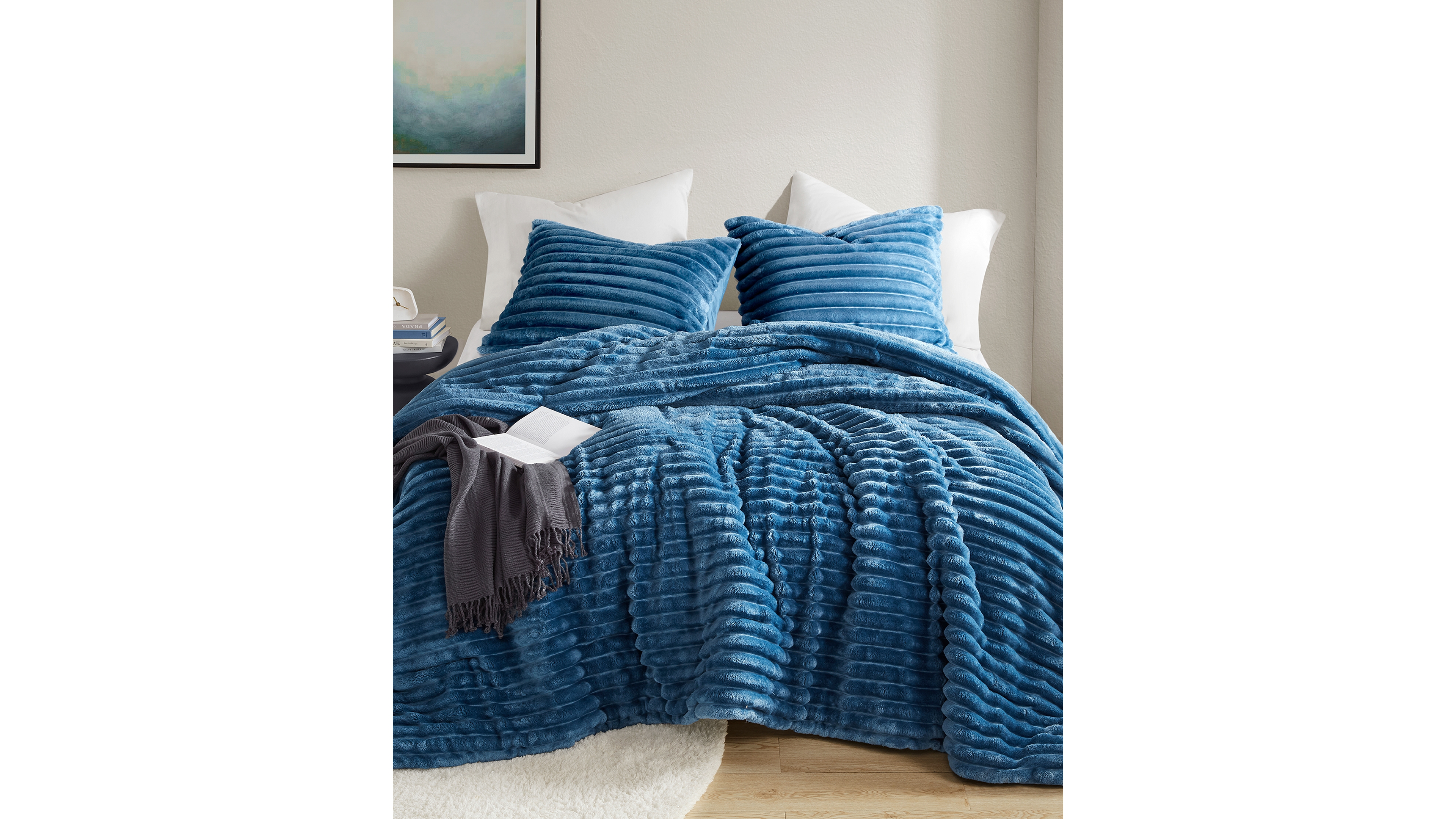 510 Design Avril Fluffy Ribbed Plush 3-Pc. Comforter Set, Full/Queen