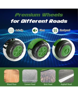 2-in-1 Electric Toy Car 12V Kids Ride On Tractor w/ Trailer Remote Control Lights Pink