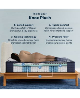 Perfect Sleeper X Knox Plush 13.75" Quilted Hybrid Mattress - King