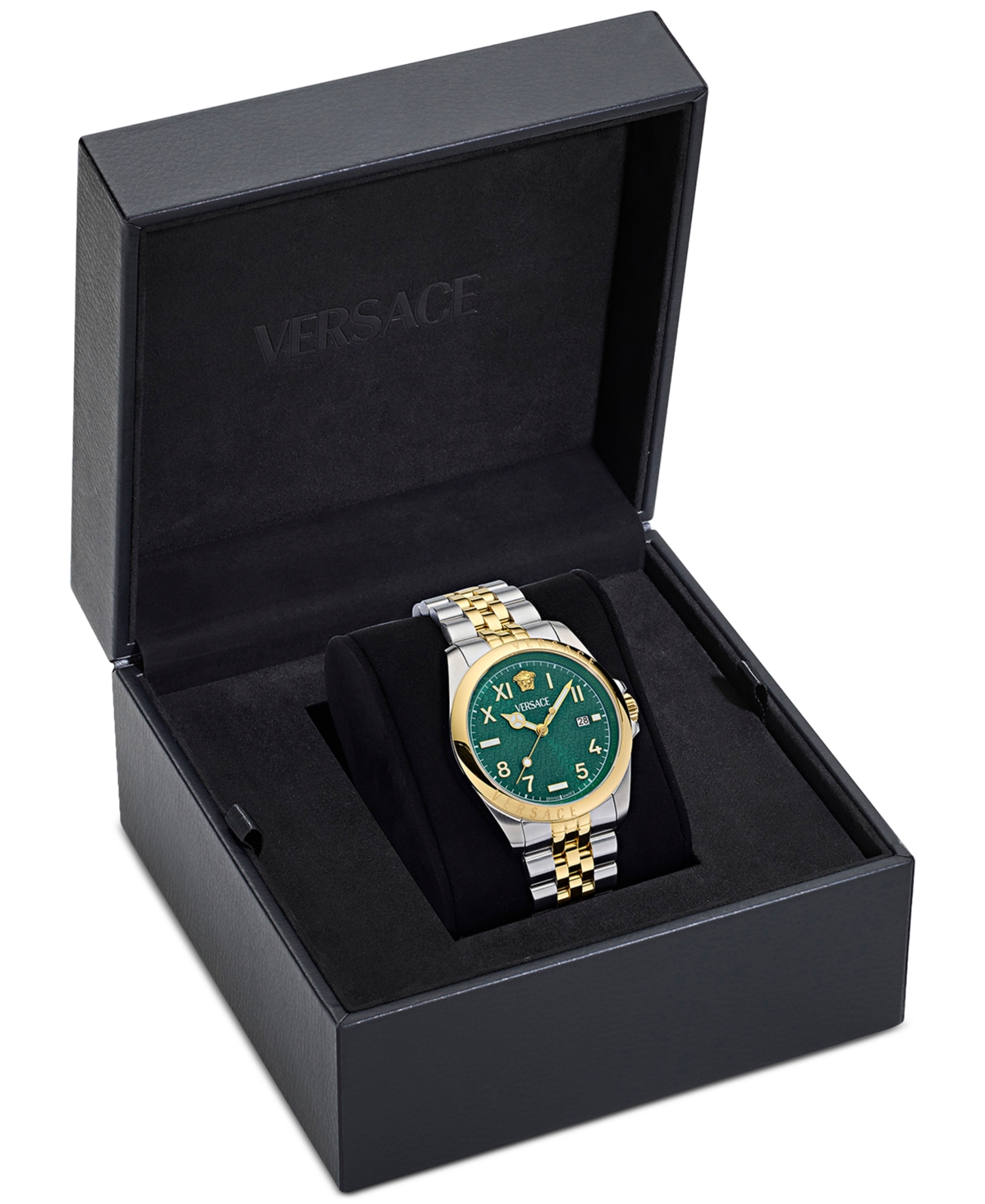Versace Men's Swiss Two-tone Stainless Steel Bracelet Watch 42mm In Two Tone