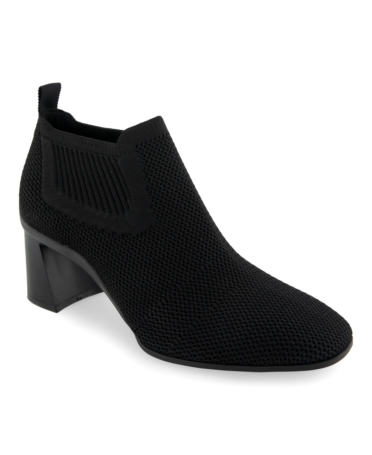 AEROSOLES WOMEN'S CANVAS KNIT FABRIC BOOTIES 
