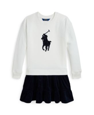 POLO RALPH LAUREN LITTLE GIRLS MAGIC FLEECE DRESS MEDIUM 8/10 outlets