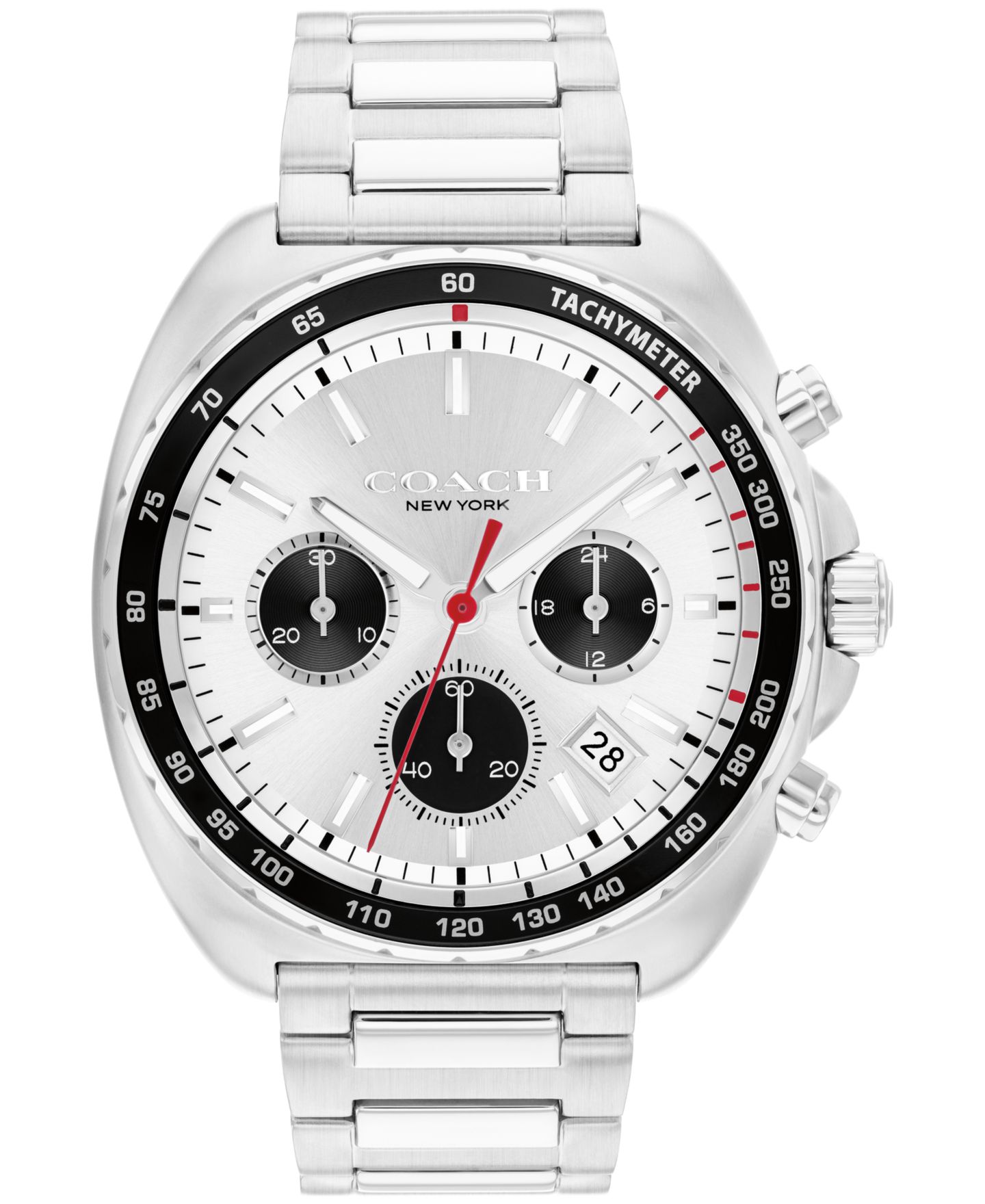 Мужские часы COACH Charter Silver Stainless Steel Bracelet Watch 44.5mm — фото 1