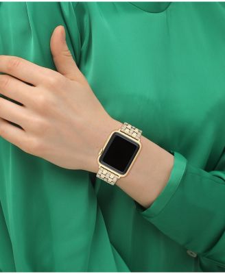 Women's Gold-Tone Stainless Steel with Crystals Apple Watch Strap 38mm, 40mm, 41mm