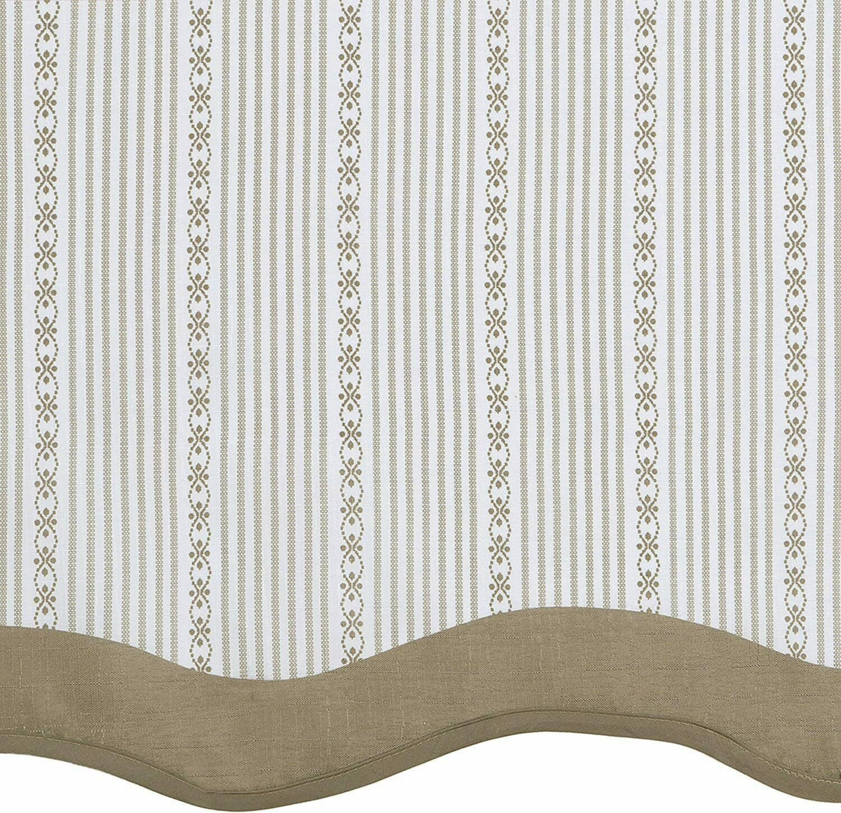 Kate Aurora Farmhouse Striped Rod Pocket Cafe Kitchen Curtain Tier & Valance Set
