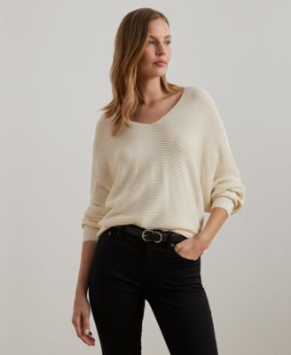 Lauren Ralph Lauren - Women's Rib-Knit Dolman-Sleeve Sweater