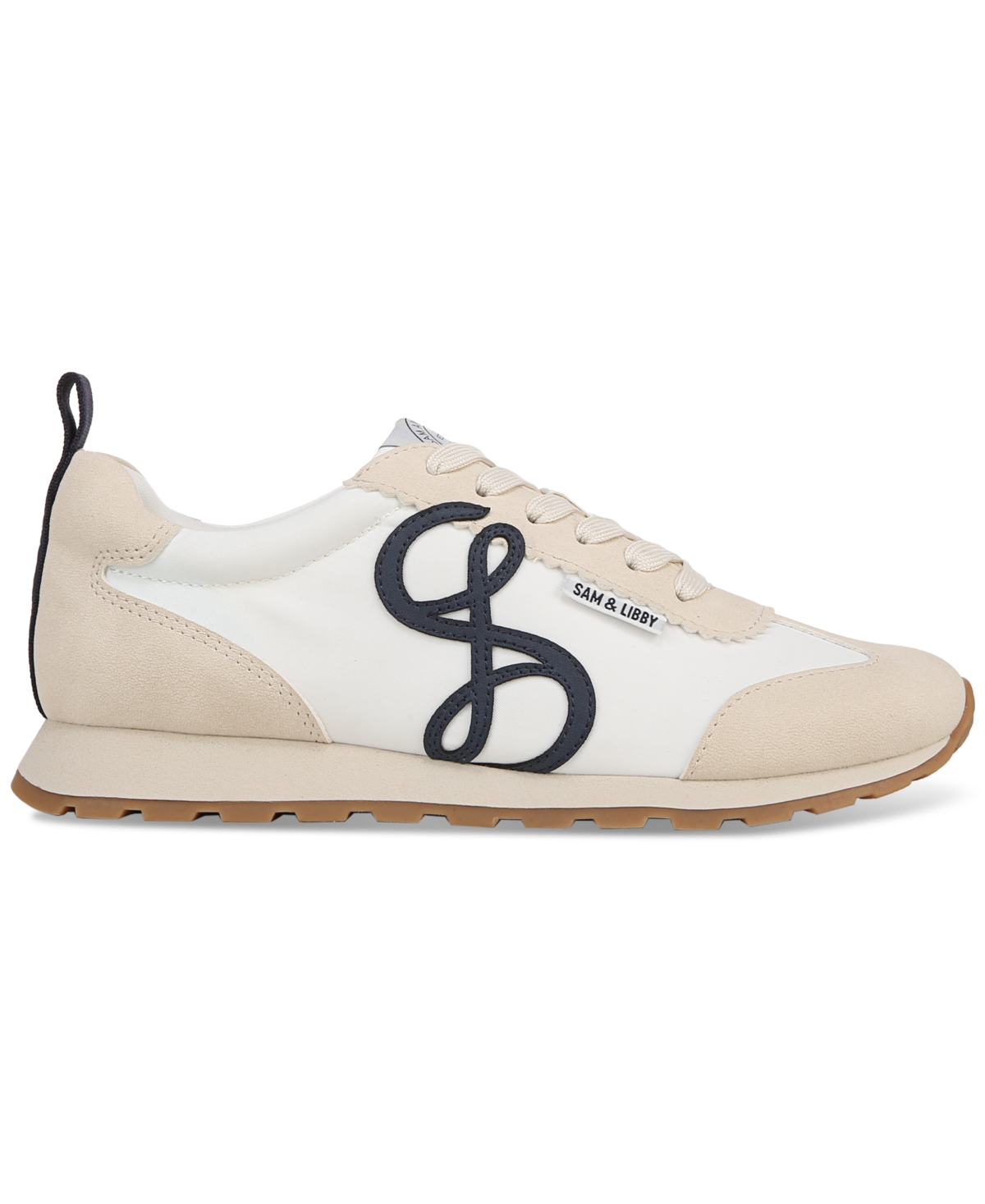 Sam & Libby Women's Rowen Lace Up Retro Sneakers In Soft Sesame