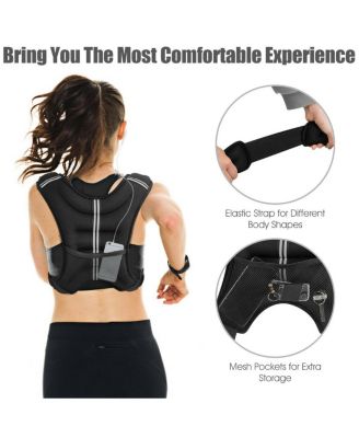 Training Weight Vest Workout Equipment with Adjustable Buckles and Mesh Bag-20 lbs