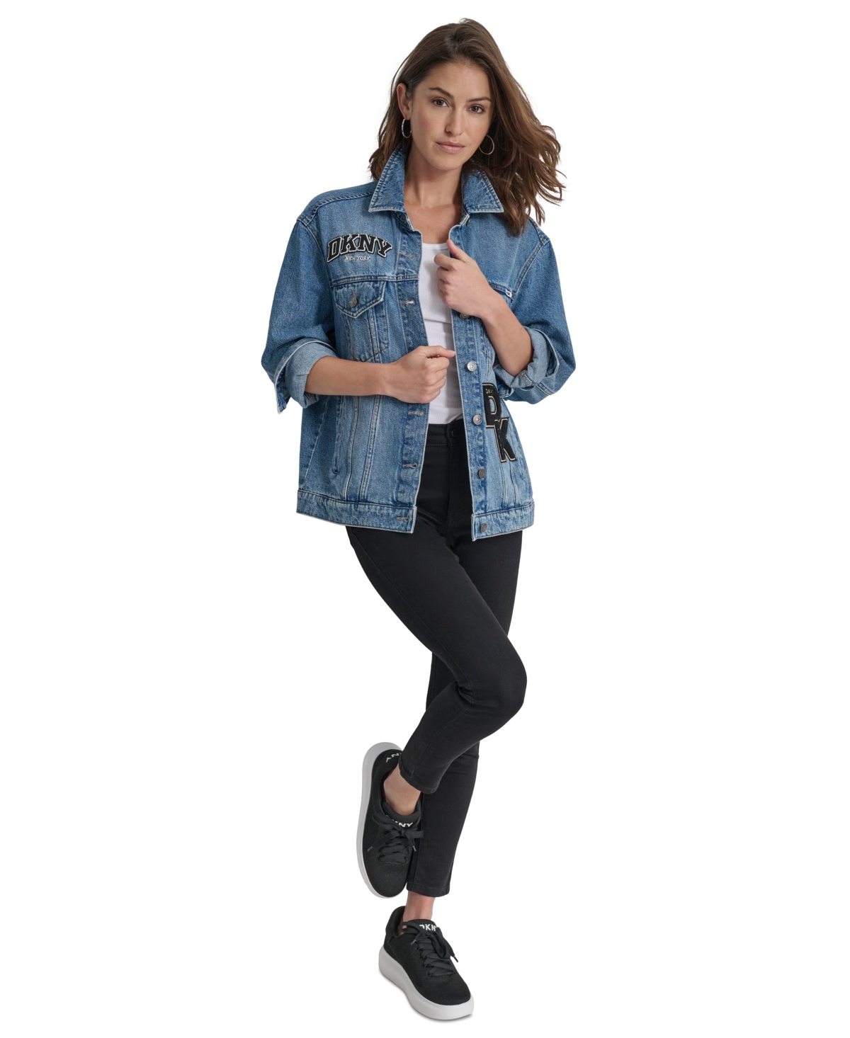 Dkny Jeans Women's Cotton Oversized Varsity Jacket - JEE - CEDAR STREET