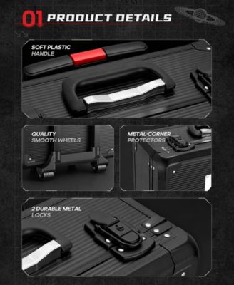 399-Piece Rolling Tool Set, Home Repair Tools with 4 Drawers, Wheels, and Aluminum Case