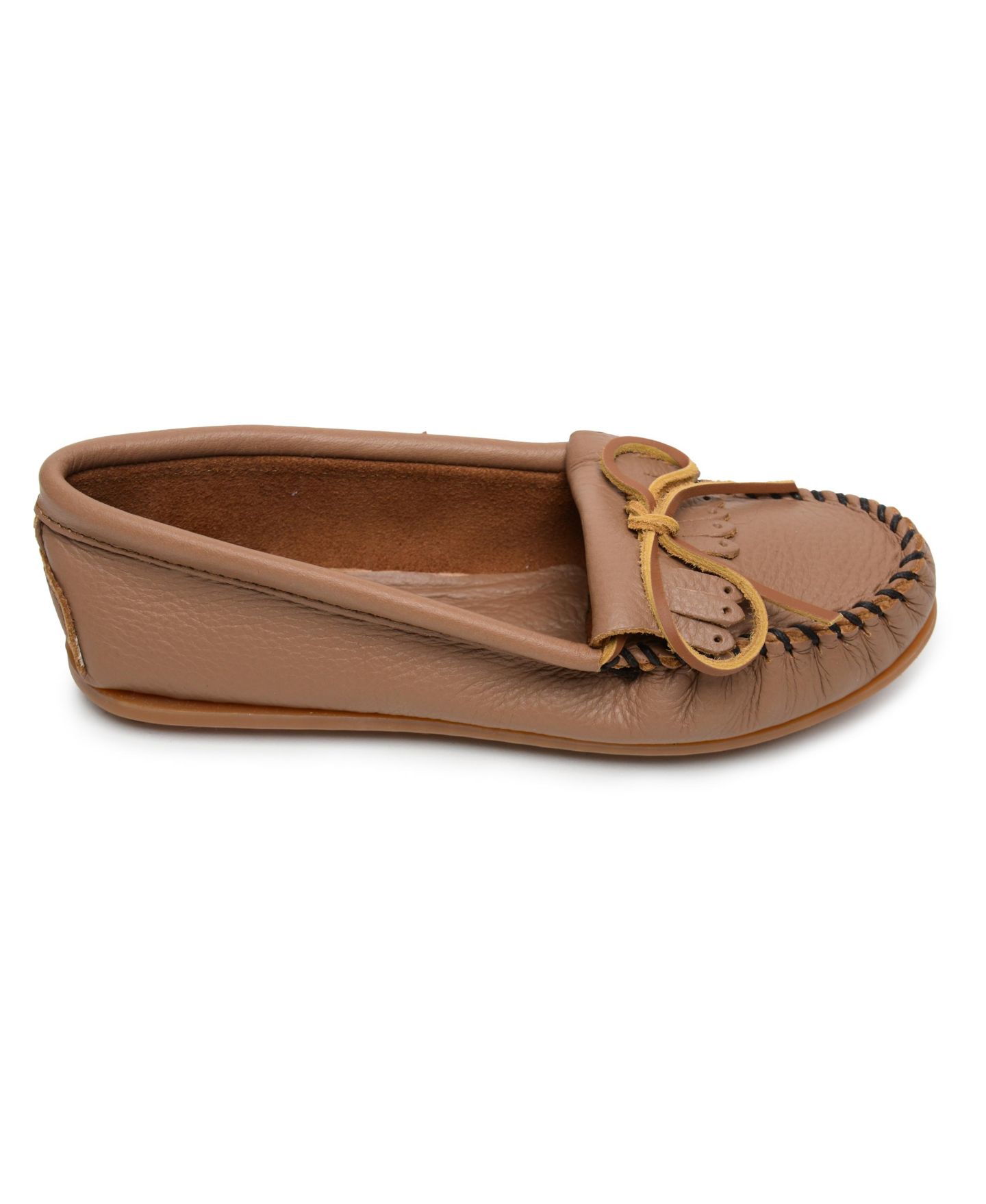 Женские мокасины Minnetonka Kilty из оленьей кожи, цвет: Мокко — фото 2