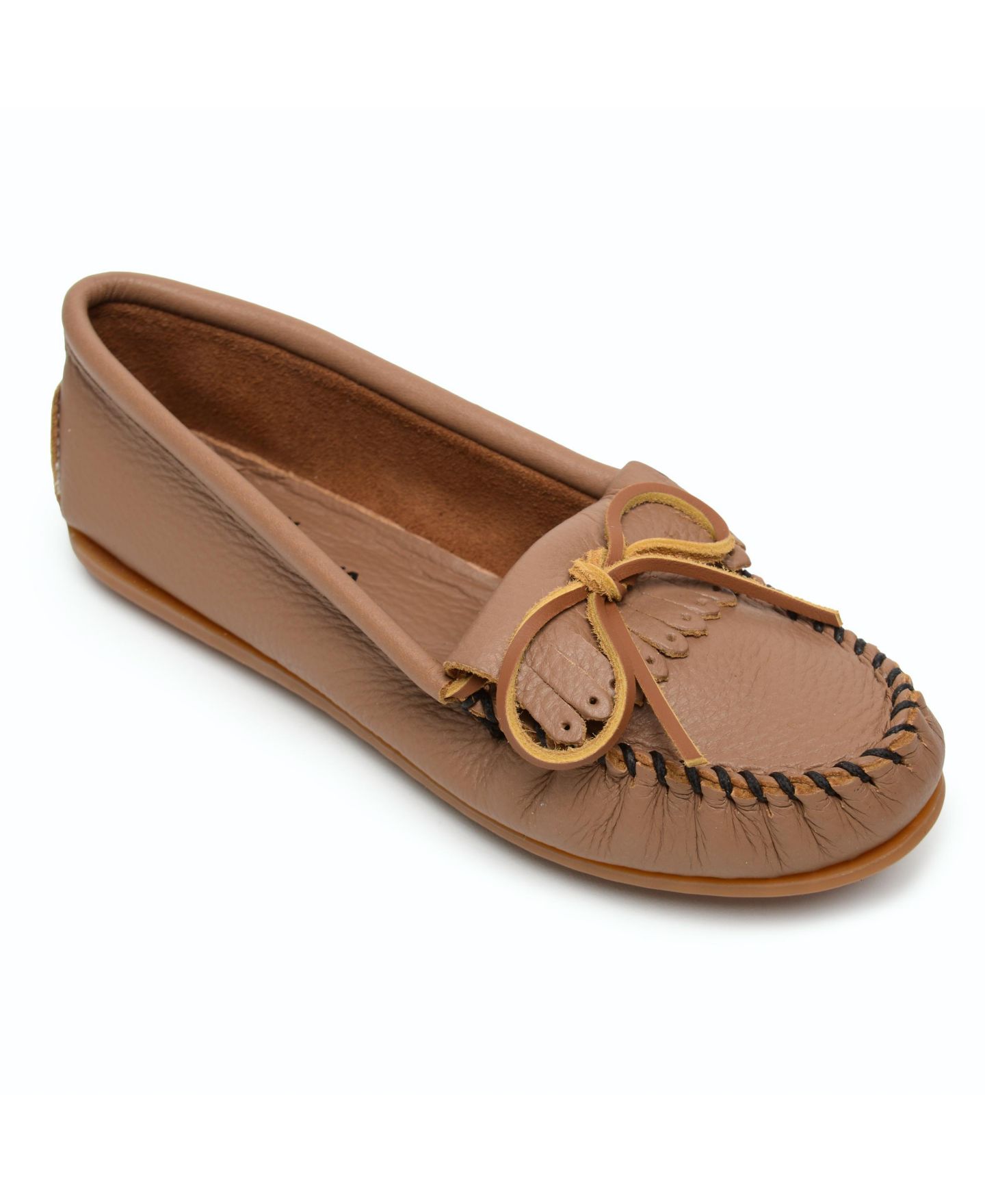 Женские мокасины Minnetonka Kilty из оленьей кожи, цвет: Мокко — фото 1
