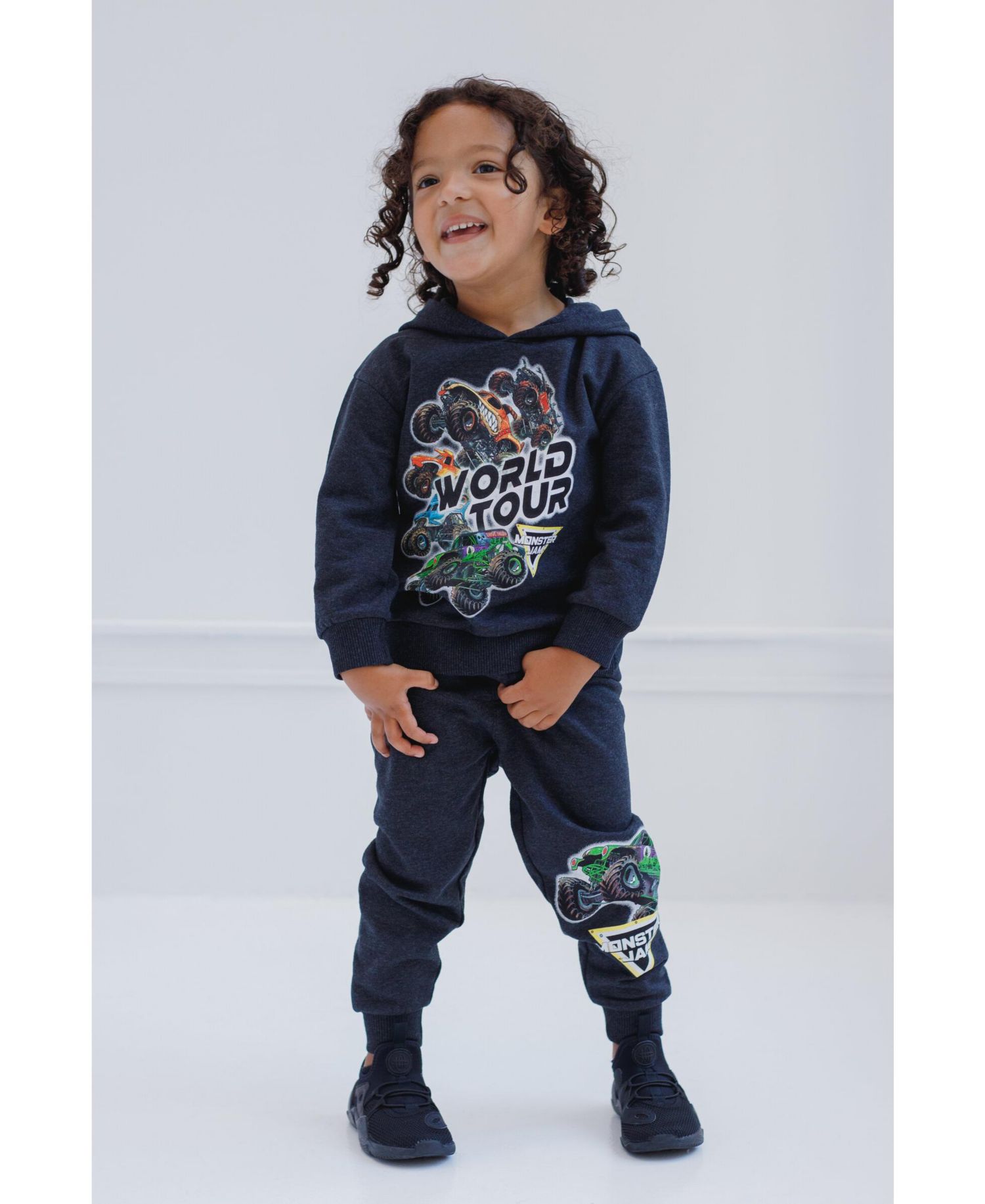 Baby Boys 6-12 Grave Digger Monster Mutt Megalodon Fleece Pullover Hoodie & Pants