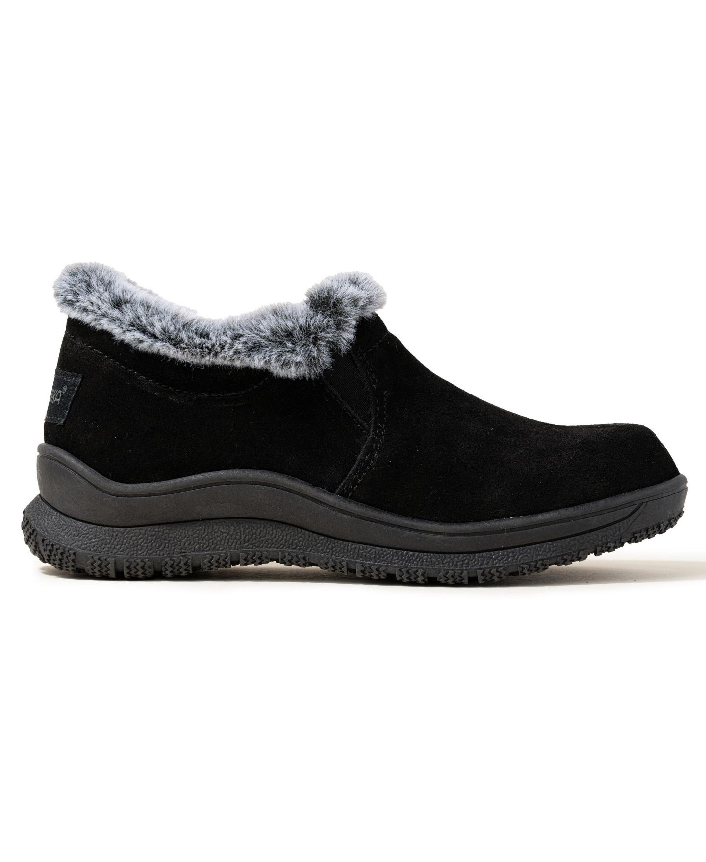Женские ботинки Minnetonka Eagan Suede Faux Fur Lined Booties, цвет: Чёрный — фото 4