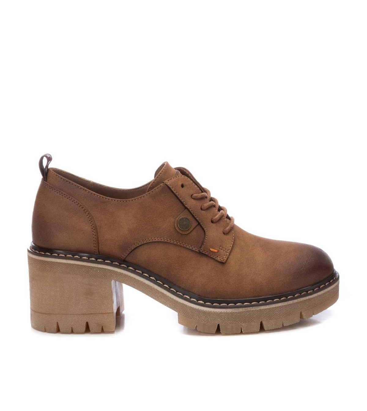 Women's Casual Heeled Oxfords By - Brown