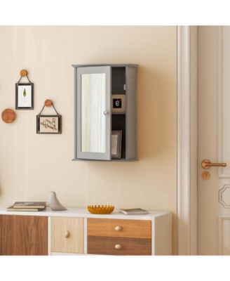 Bathroom Wall Cabinet with Single Mirror