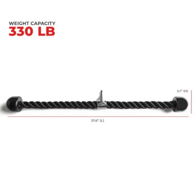 Sunny & Health Fitness Tricep Push Down Non-Slip Rope Cable Attachment 27 Inches