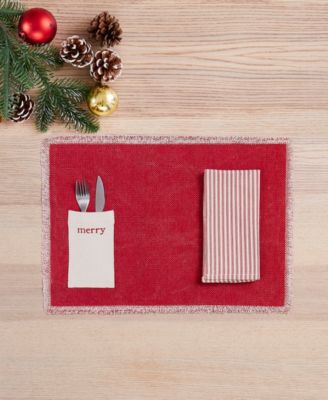 Merry Polyester 8 Piece Placemats/Napkins Set