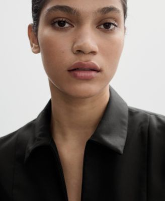 Women's Flowy Puffed-Sleeve Dress