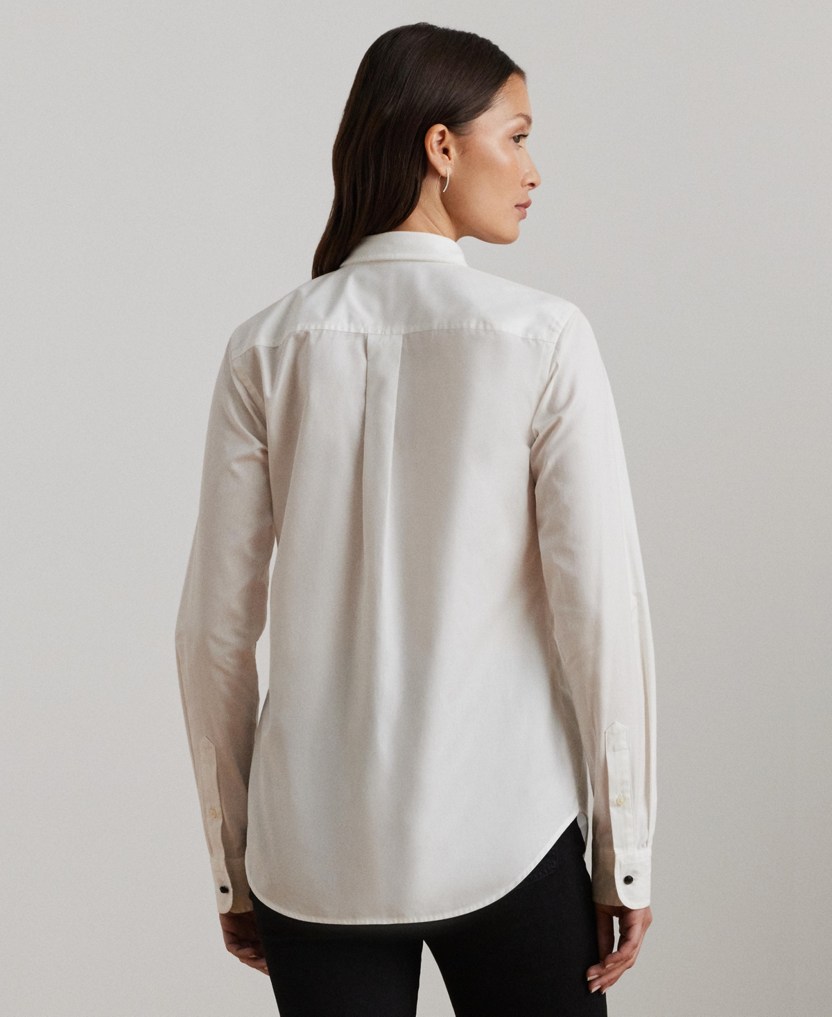 Lauren Ralph Lauren Women's Bib-Front Cotton Broadcloth Shirt