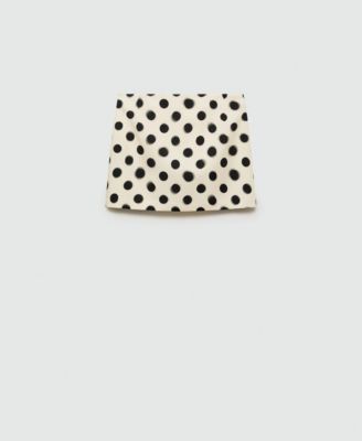 MANGO Women's Polka-Dot Satin Mini-Skirt