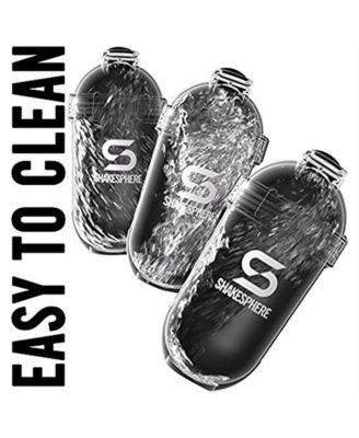 Tumbler: Protein Shaker Bottle and Smoothie Cup, 24 oz - Bladeless Blender Cup Purees Raw Fruit with No Blending Ball - Drink Powder Mix Shake Mixer for Pre Workout, Gym - Cyan Blue