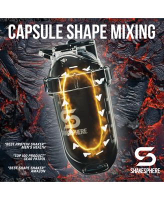 Tumbler: Protein Shaker Bottle and Smoothie Cup, 24 oz - Bladeless Blender Cup Purees Raw Fruit with No Blending Ball - Drink Powder Mix Shake Mixer for Pre Workout, Gym - Cyan Blue