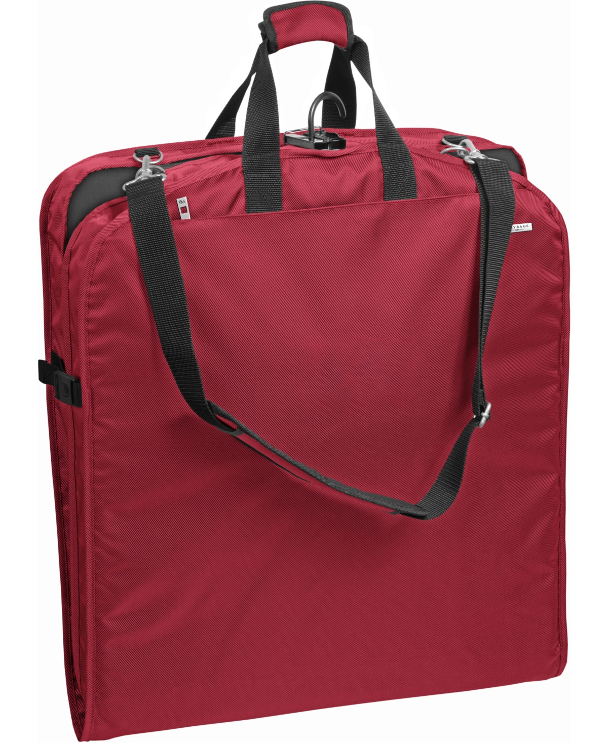 Wallybags 52" Premium Travel Garment Bag With Shoulder Strap And Two Large Pockets In Red