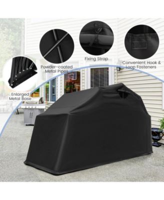 Outdoor Motorcycle Shelter Waterproof Motorbike Storage Tent with Cover-Black