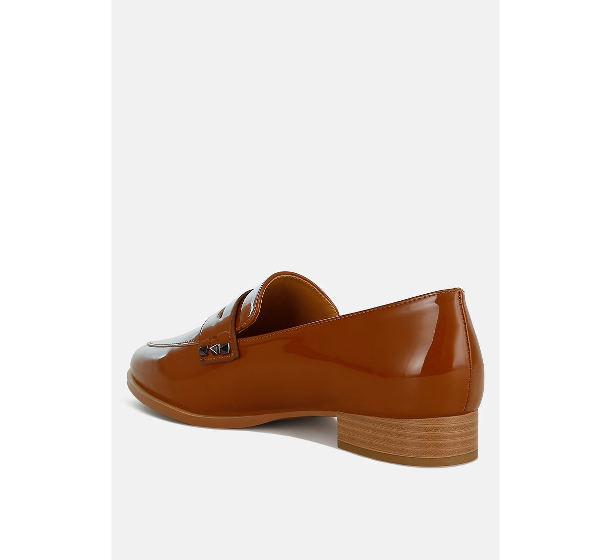 London Rag Winged Patent Pleather Penny Loafers