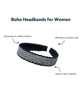 Caroline Two Color Woven Raffia Headband