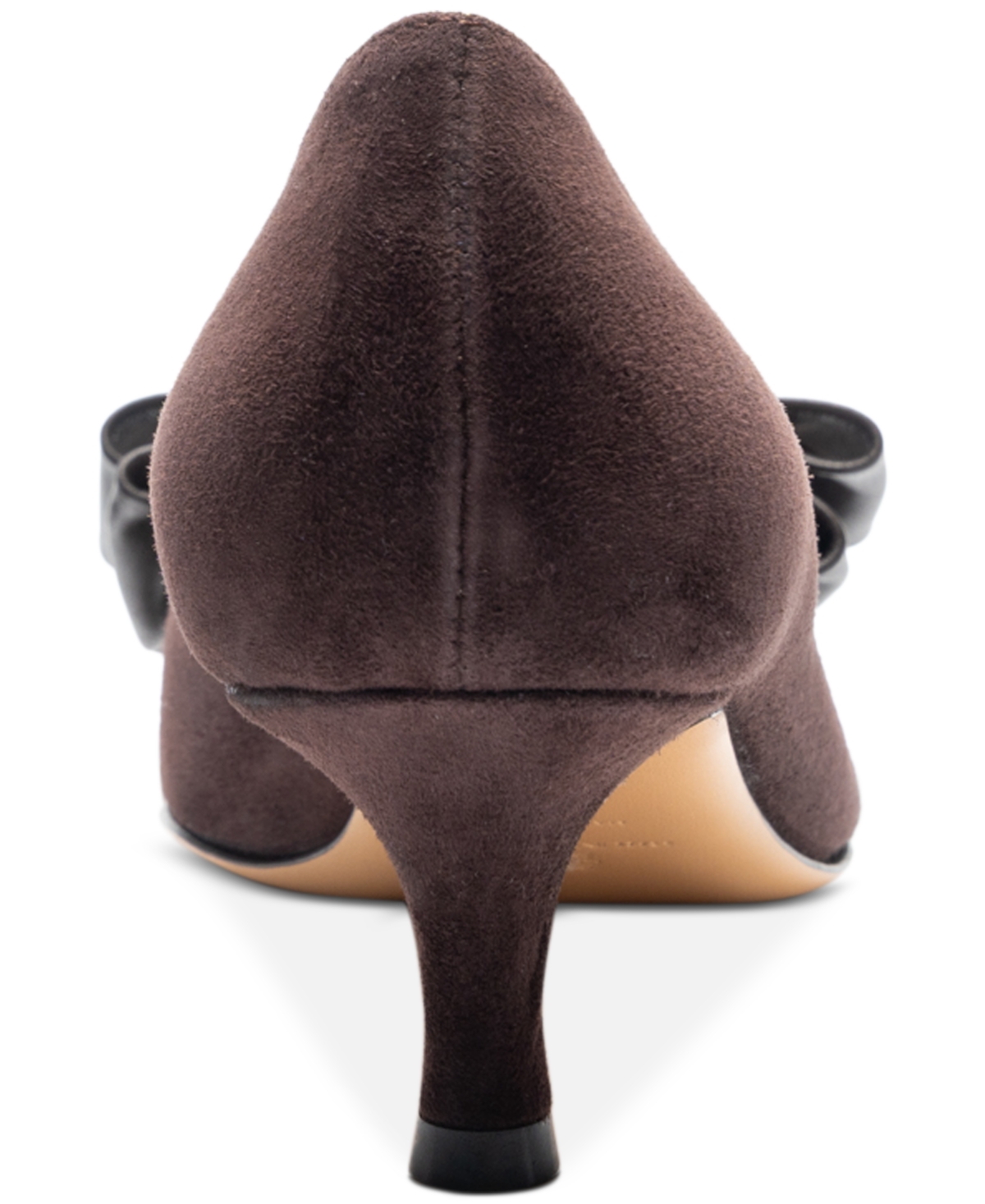 Bruno Magli Nadia Pointed Toe Kitten Heel Pump In Brown Suede