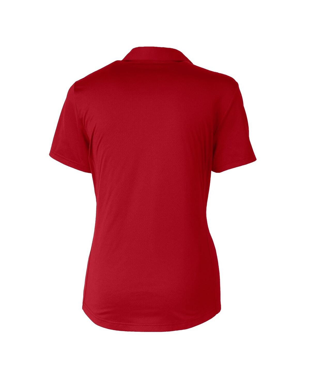 CUTTER & BUCK WOMEN'S RED GEORGIA BULLDOGS PROSPECT TEXTURED STRETCH POLO TOP 
