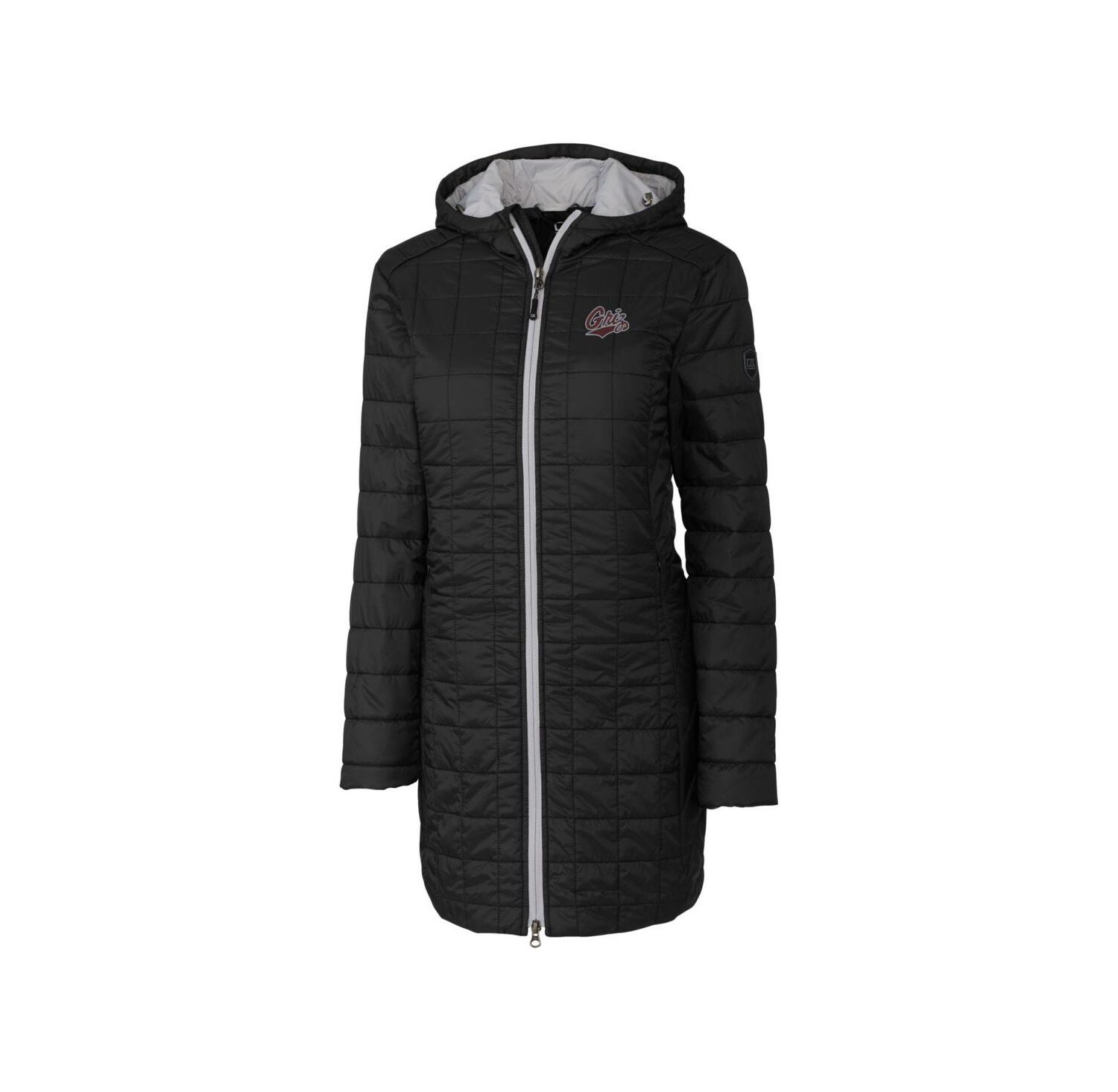 Women's Black Montana Grizzlies Rainier PrimaLoft Eco Hooded Long Coat
