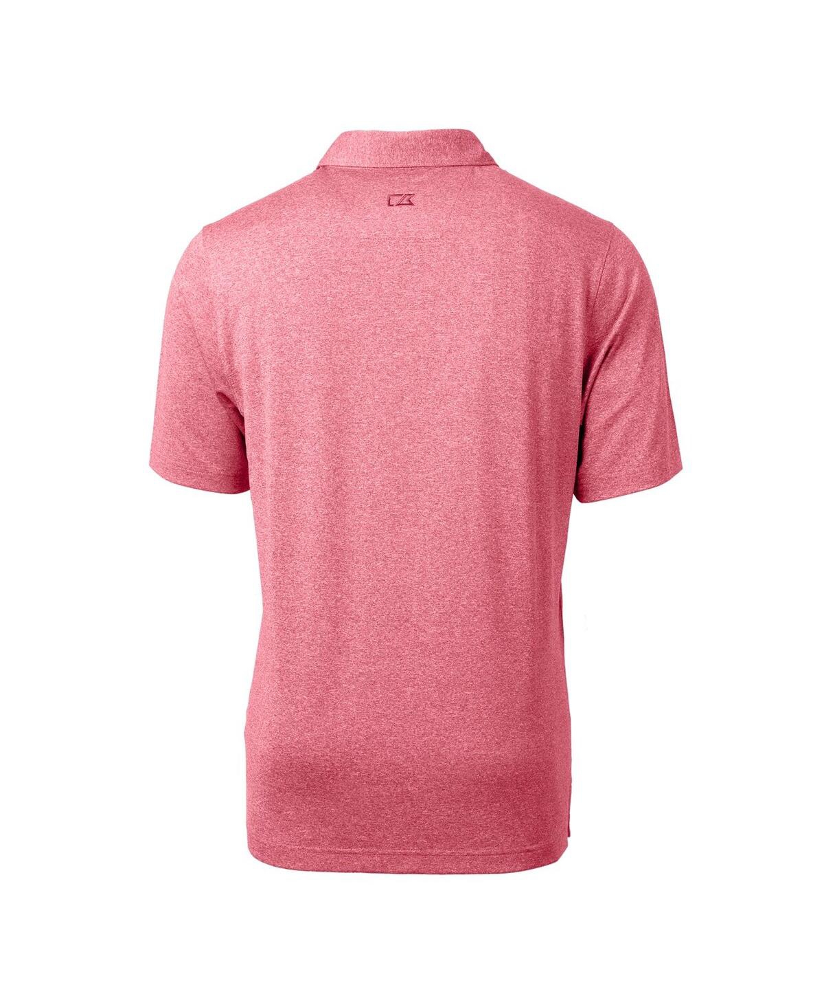 Cutter & Buck Men's Cardinal Atlanta Falcons Throwback Logo Forge Heathered Stretch Polo In Cardinal