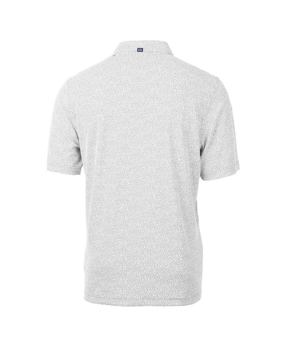 Cutter & Buck Men's Gray Miami Dolphins Throwback Logo Virtue Eco-pique Botanical Polo In Gray