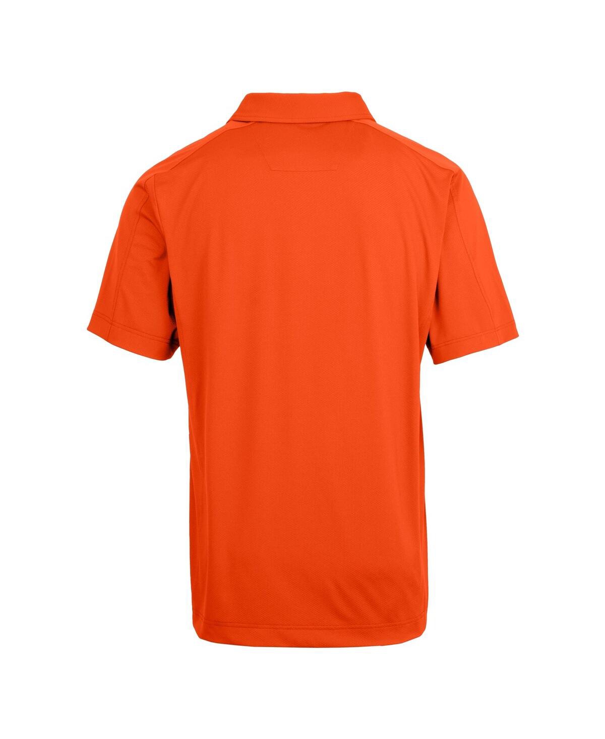 Cutter & Buck Men's Orange Florida Gators Swinging Gator Prospect Textured Stretch Polo In Orange