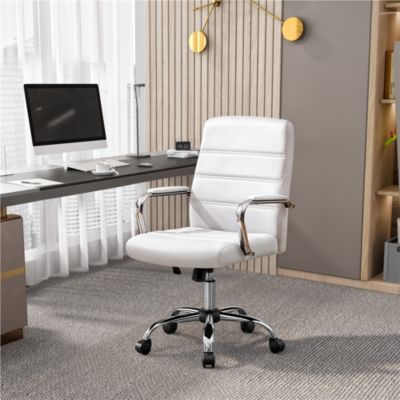 Mid-Back Office Chair PU Leather Office Executive Chair