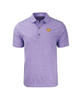 Men's Heather Purple Tennessee Tech Golden Eagles Forge Eco Heathered Stripe Stretch Polo