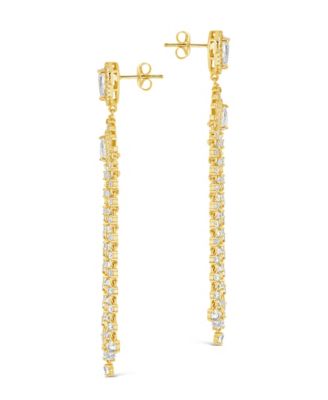 Selma Cubic Zirconia Statement Drop Stud Earrings
